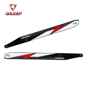 VULCAN ROTORS Precision Main Rotor Blades 700mm (RED) 105mm tail combo